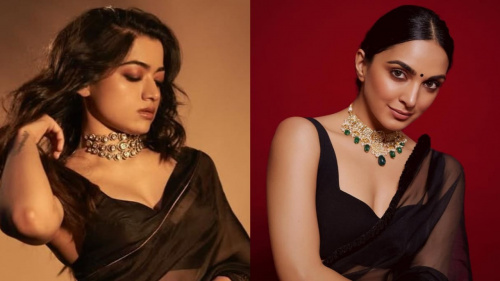 Fashion Face-Off: Black Sheer Saree Edition – Rashmika Mandanna or Kiara Advani, Who Wore It Better?